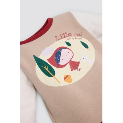 Conjunto chándal bebé manga larga estampado Little red riding hood