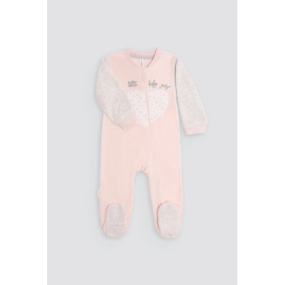 Pelele bebé cremallera estampado corazón
