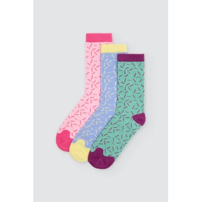 Pack regalo 3 calcetines donuts multicolor