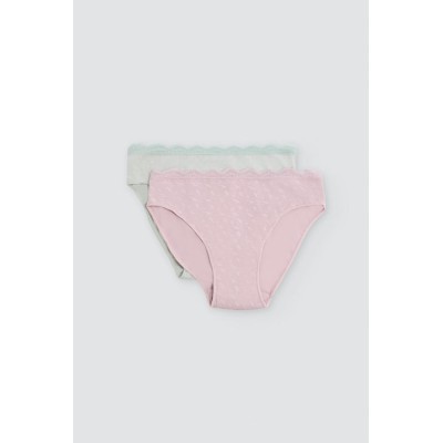 Pack de 2 bragas de algodón midi
