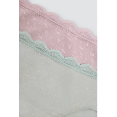 Pack de 2 bragas de algodón midi