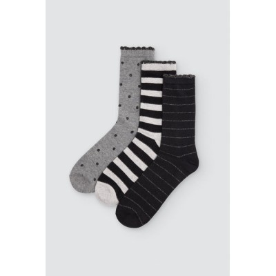 Pack de 3 calcetines mujer de rayas