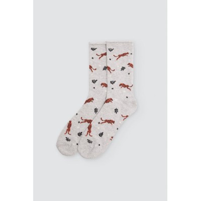 calcetines mujer sin puño animal print
