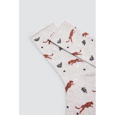 calcetines mujer sin puño animal print