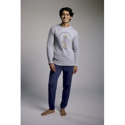 Pijama largo hombre afelpado