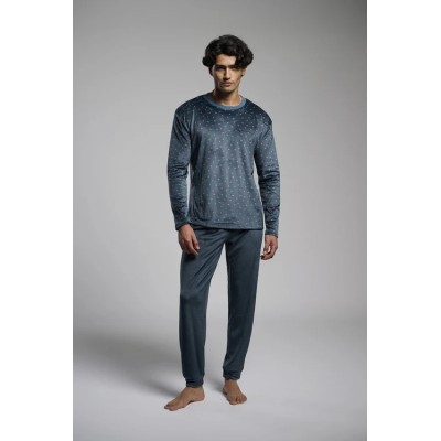 Pijama largo de hombre de terciopelo