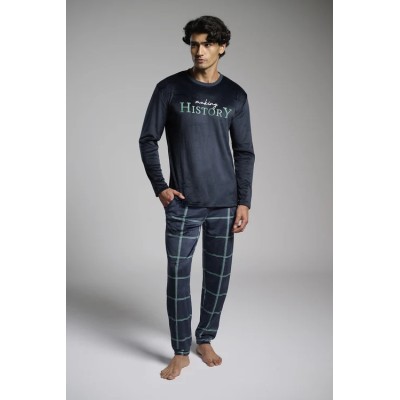 Pijama largo hombre terciopelo