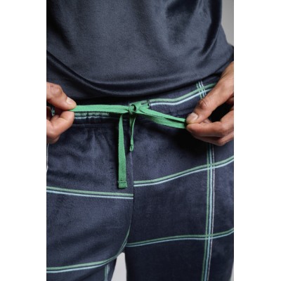 Pijama largo hombre terciopelo
