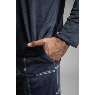 Pijama largo hombre terciopelo