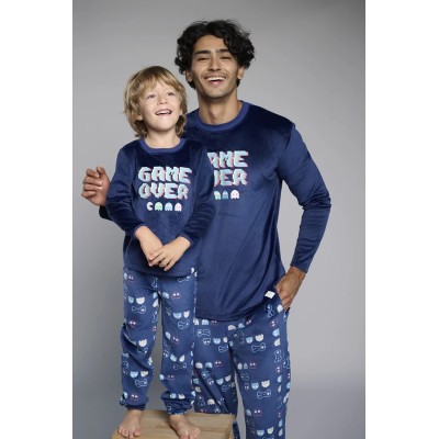 Pijama largo hombre terciopelo