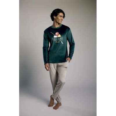 Pijama largo hombre terciopelo