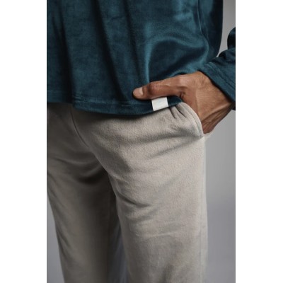 Pijama largo hombre terciopelo