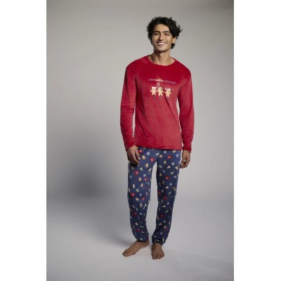 Pijama largo terciopelo unisex