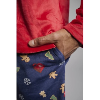 Pijama largo terciopelo unisex