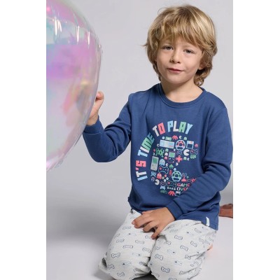 Pijama largo niño afelpado