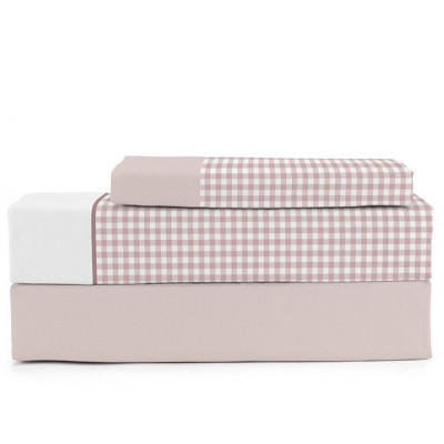 Juego Sábanas Cañete modelo Nador Rosa Juego Sábanas Cañete modelo Nador Rosa