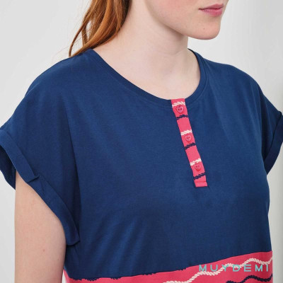 CAMISON MUJER VERANO MANGA CORTA ALGODON MUYDEMI