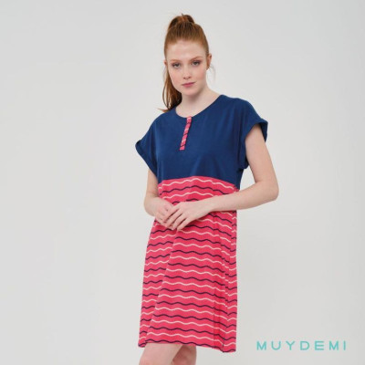 CAMISON MUJER VERANO MANGA CORTA ALGODON MUYDEMI